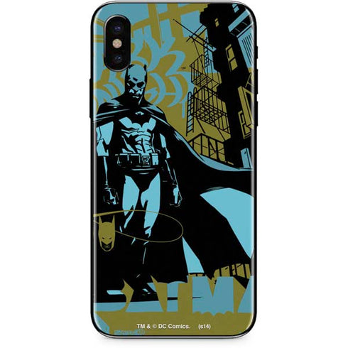 DC Comics Batman Poster Abstract iPhone XS Skin