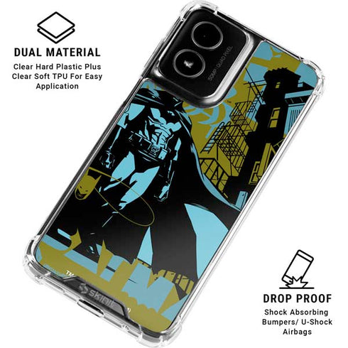 DC Comics Batman Poster Abstract Moto G Power 5G (2024) Clear Case