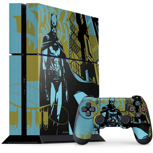 DC Comics Batman Poster Abstract PS4 Console and Controller Bundle Skin