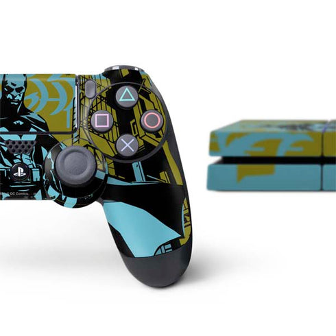DC Comics Batman Poster Abstract PS4 Console and Controller Bundle Skin