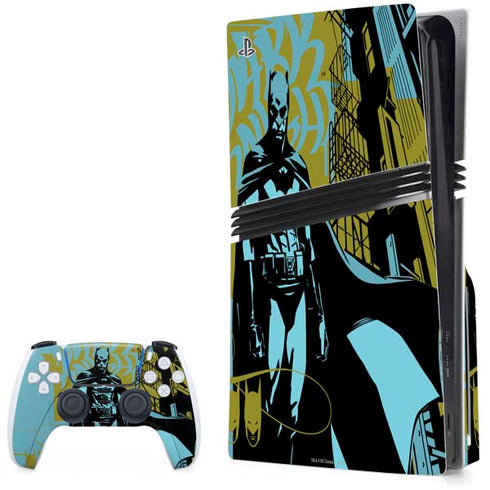 DC Comics Batman Poster Abstract PS5 Pro Disk Bundle Skin
