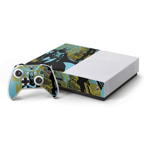 DC Comics Batman Poster Abstract Xbox One S Console and Controller Bundle Skin