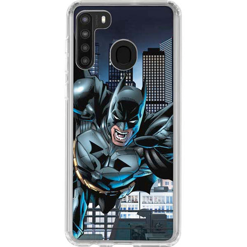 DC Comics Batman Dark Knight Comic Art Action Pose Galaxy A21 Clear Case