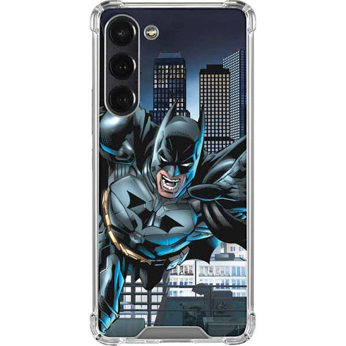 DC Comics Batman Dark Knight Comic Art Action Pose Galaxy S24 FE Clear Case