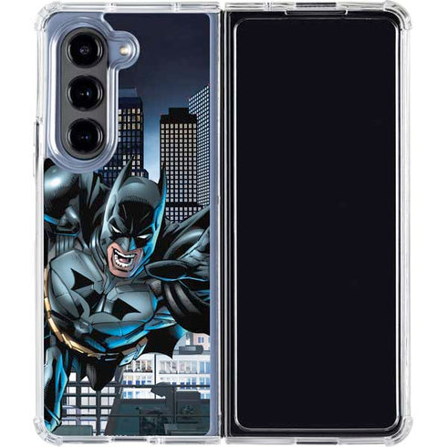 DC Comics Batman Dark Knight Comic Art Action Pose Galaxy Z Fold5 5G Clear Case