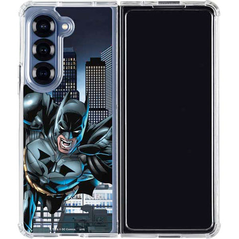 DC Comics Batman Dark Knight Comic Art Action Pose Galaxy Z Fold7 Clear Case