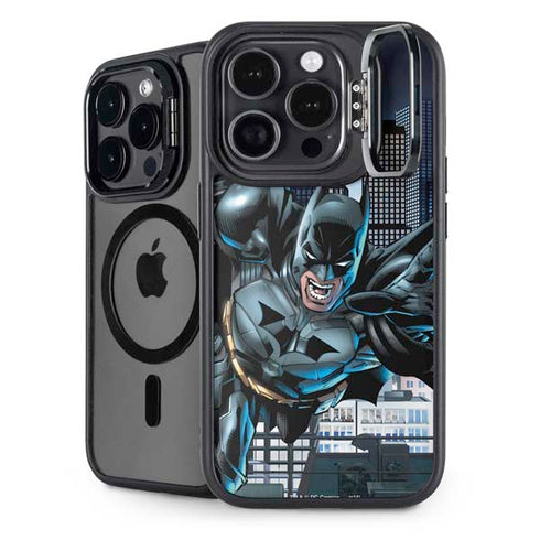 DC Comics Batman Dark Knight Comic Art Action Pose iPhone 14 Pro Max Kickstand Case