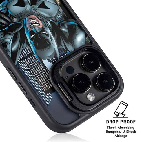 DC Comics Batman Dark Knight Comic Art Action Pose iPhone 14 Pro Max Kickstand Case