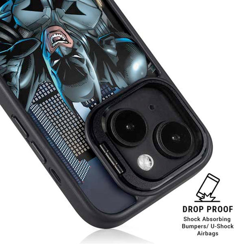 DC Comics Batman Dark Knight Comic Art Action Pose iPhone 15 Kickstand Case