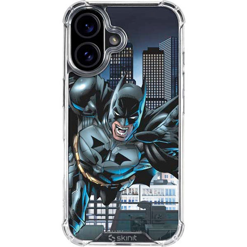 DC Comics Batman Dark Knight Comic Art Action Pose iPhone 16 Clear Case