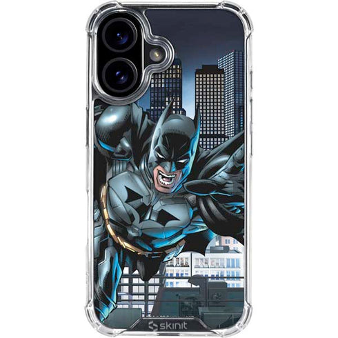 DC Comics Batman Dark Knight Comic Art Action Pose iPhone 16 Plus Clear Case