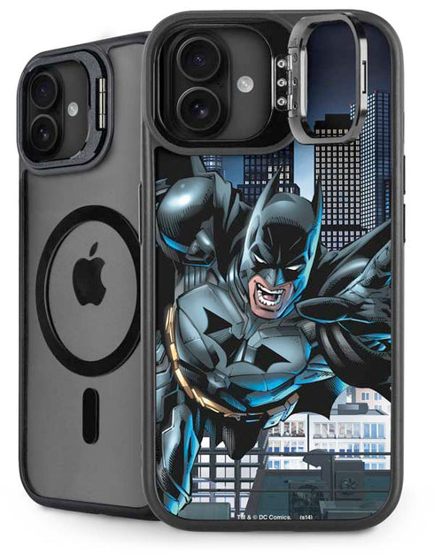DC Comics Batman Dark Knight Comic Art Action Pose iPhone 16 Plus Kickstand Case