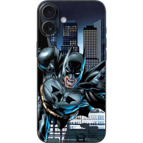 DC Comics Batman Dark Knight Comic Art Action Pose iPhone 16 Plus Skin