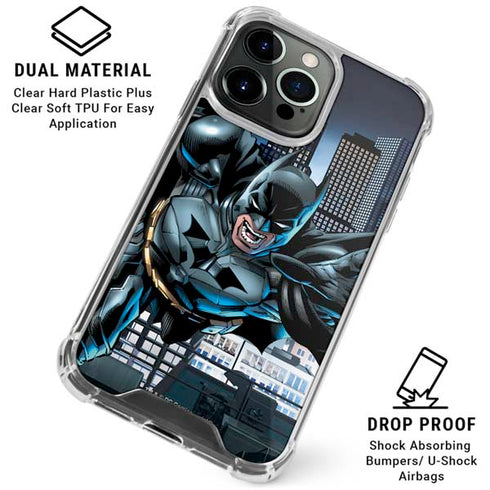 DC Comics Batman Dark Knight Comic Art Action Pose iPhone 16 Pro Max Clear Case
