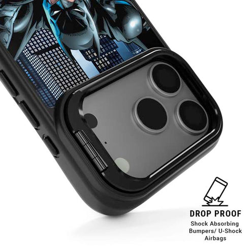 DC Comics Batman Dark Knight Comic Art Action Pose iPhone 17 Pro Max Kickstand Case