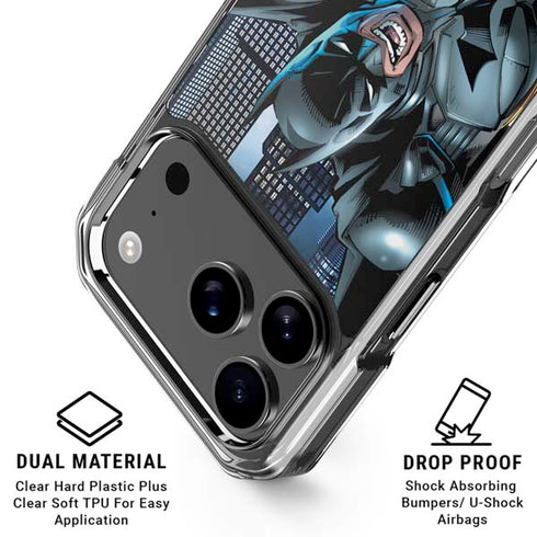 DC Comics Batman Dark Knight Comic Art Action Pose iPhone 18 Pro Clear Case