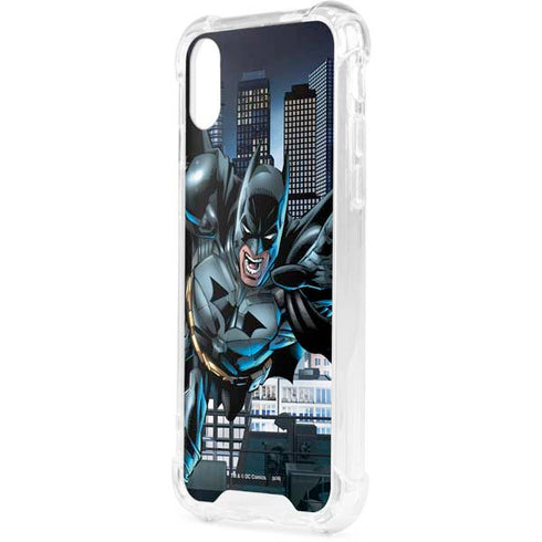 DC Comics Batman Dark Knight Comic Art Action Pose iPhone XS Clear Case