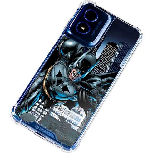 DC Comics Batman Dark Knight Comic Art Action Pose Moto G Play 4G (2024) Clear Case
