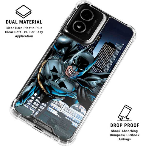 DC Comics Batman Dark Knight Comic Art Action Pose Moto G Power 5G (2024) Clear Case