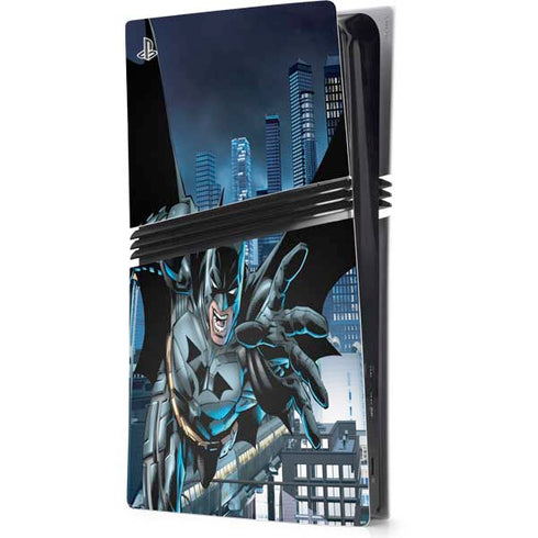 DC Comics Batman Dark Knight Comic Art Action Pose PS5 Pro Console Skin