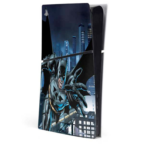 DC Comics Batman Dark Knight Comic Art Action Pose PS5 Slim Digital Edition Console Skin