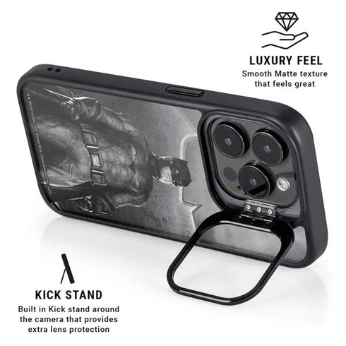 The Justice League (2017) Batman Poster iPhone 14 Pro Kickstand Case