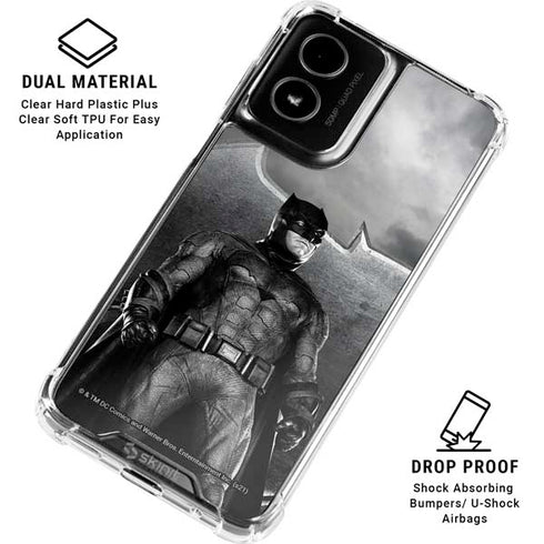The Justice League (2017) Batman Poster Moto G Power 5G (2024) Clear Case