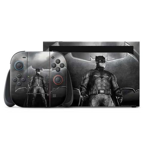 The Justice League (2017) Batman Poster Nintendo Switch 2 (2025) with Joy-Con Skin