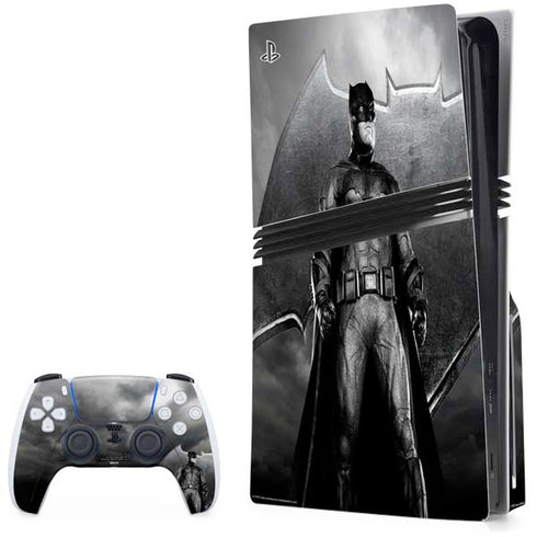 The Justice League (2017) Batman Poster PS5 Pro Disk Bundle Skin