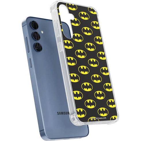 DC Comics Batman Logo All Over Print Galaxy A35 5G Clear Case