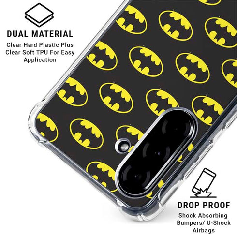 DC Comics Batman Logo All Over Print Galaxy A36 5G Clear Case