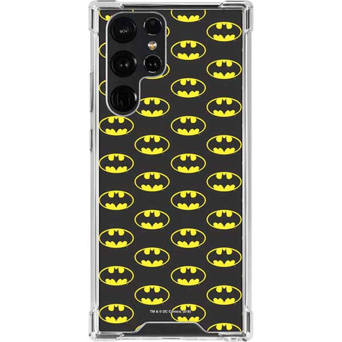 DC Comics Batman Logo All Over Print Galaxy S23 Ultra Clear Case