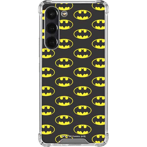 DC Comics Batman Logo All Over Print Galaxy S24 FE Clear Case