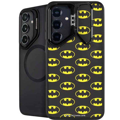 DC Comics Batman Logo All Over Print Galaxy S24 Kickstand Case