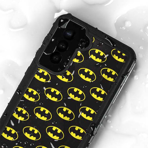 DC Comics Batman Logo All Over Print Galaxy S24 Plus Waterproof Case