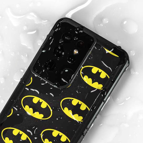 DC Comics Batman Logo All Over Print Galaxy S24 Ultra Waterproof Case