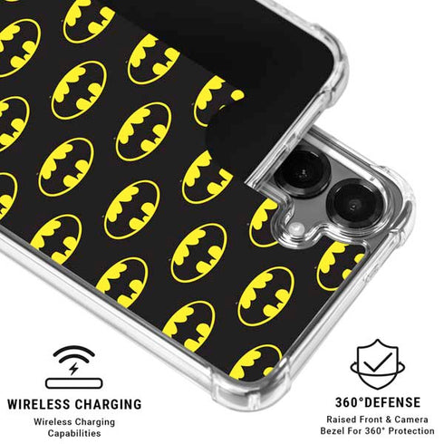 DC Comics Batman Logo All Over Print Galaxy S26 Clear Case