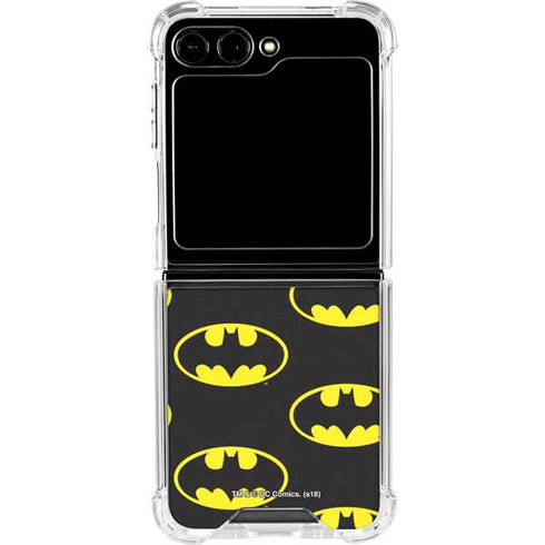 DC Comics Batman Logo All Over Print Galaxy Z Flip6 Clear Case