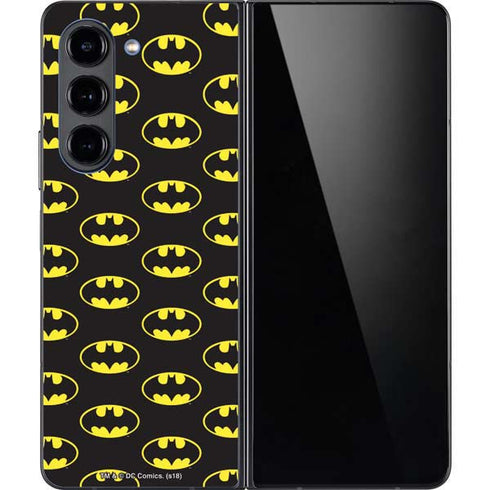 DC Comics Batman Logo All Over Print Galaxy Z Fold5 5G Skin