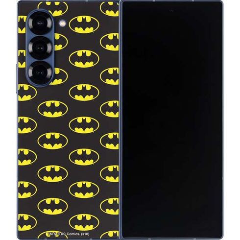 DC Comics Batman Logo All Over Print Galaxy Z Fold6 Skin
