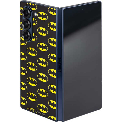 DC Comics Batman Logo All Over Print Galaxy Z Fold6 Skin