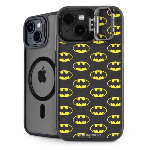 DC Comics Batman Logo All Over Print iPhone 14 Kickstand Case