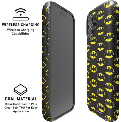 DC Comics Batman Logo All Over Print iPhone 16 Magsafe Impact Case