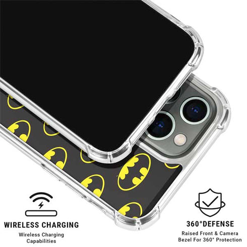 DC Comics Batman Logo All Over Print iPhone 16 Pro Clear Case