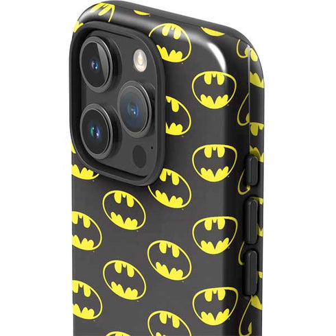 DC Comics Batman Logo All Over Print iPhone 16 Pro Max Impact Case