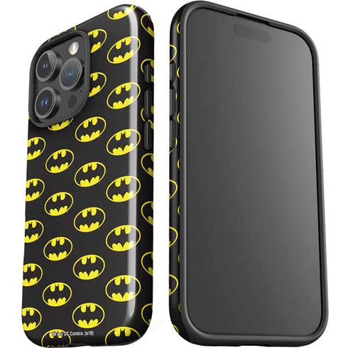 DC Comics Batman Logo All Over Print iPhone 16 Pro Max Impact Case