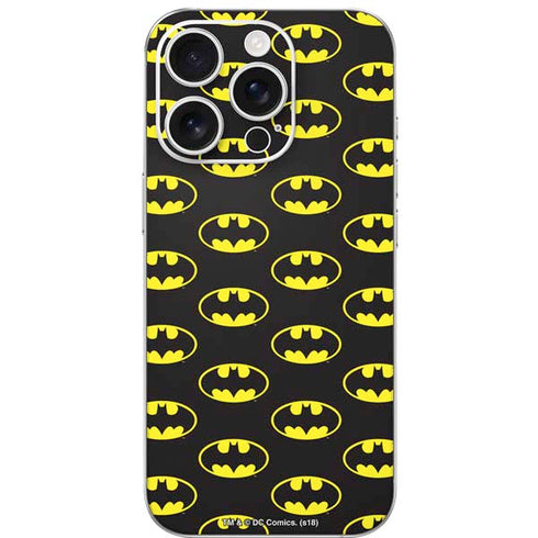 DC Comics Batman Logo All Over Print iPhone 16 Pro Skin