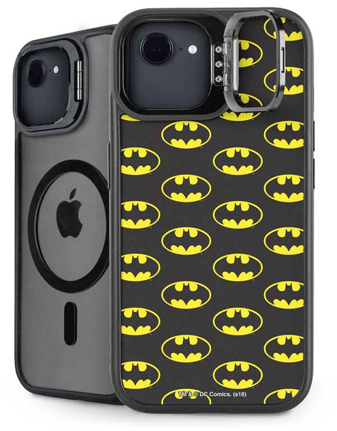 DC Comics Batman Logo All Over Print iPhone 16e Kickstand Case