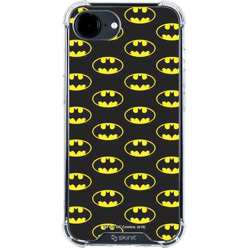 DC Comics Batman Logo All Over Print iPhone 16e Clear Case