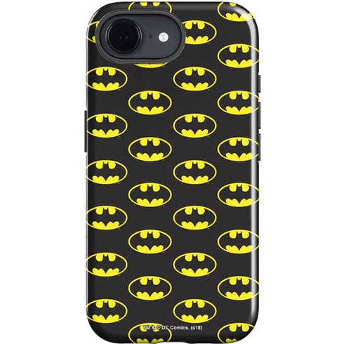 DC Comics Batman Logo All Over Print iPhone 16e Impact Case
